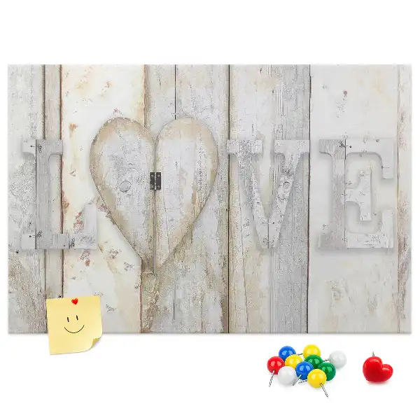 Tableau en liège déco Citation romantique love
