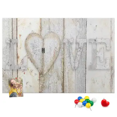 Tableau en liège déco Citation romantique love