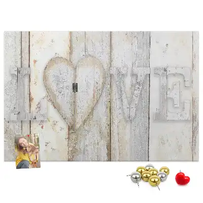 Tableau en liège déco Citation romantique love
