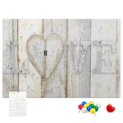 Tableau en liège déco Citation romantique love