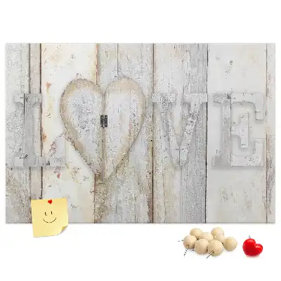 Tableau en liège déco Citation romantique love