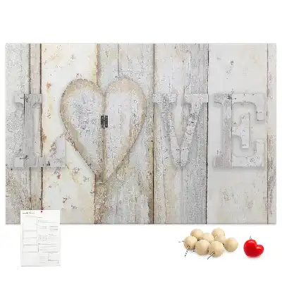 Tableau en liège déco Citation romantique love