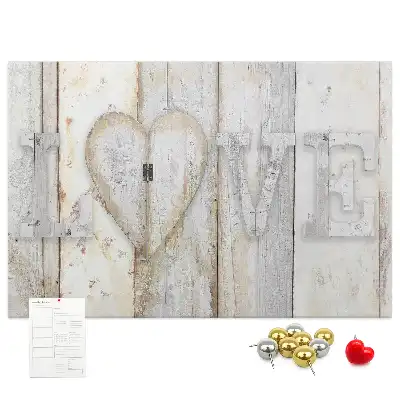 Tableau en liège déco Citation romantique love