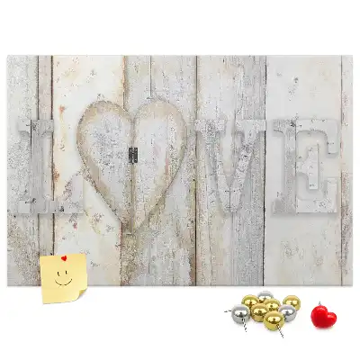 Tableau en liège déco Citation romantique love