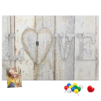 Tableau en liège déco Citation romantique love