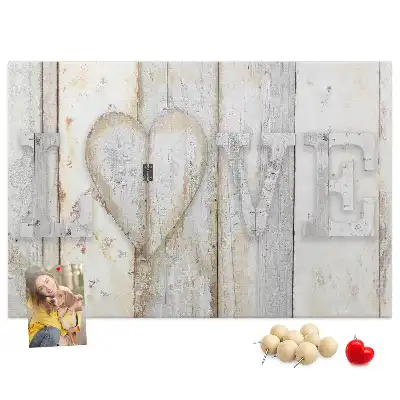 Tableau en liège déco Citation romantique love