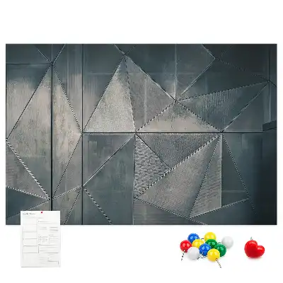 Tableau en liège déco Abstraction en métal