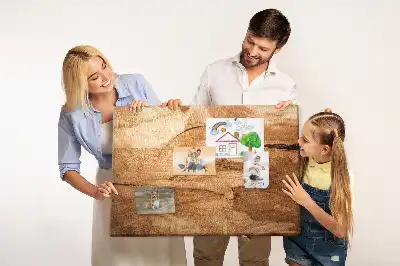 Tableau d’affichage en liège texture de bois