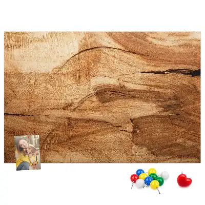 Tableau d’affichage en liège texture de bois