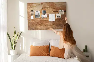 Tableau d’affichage en liège texture de bois