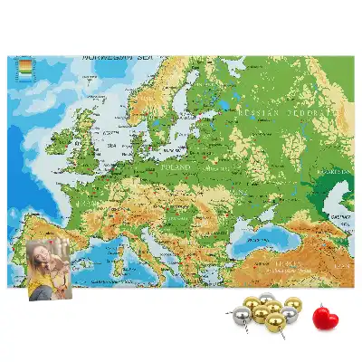 Tableau en liège déco Géographie Carte du Monde