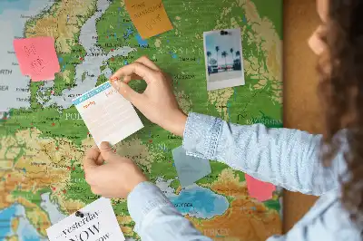 Tableau en liège déco Géographie Carte du Monde