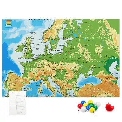 Tableau en liège déco Géographie Carte du Monde