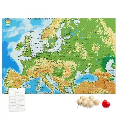 Tableau en liège déco Géographie Carte du Monde