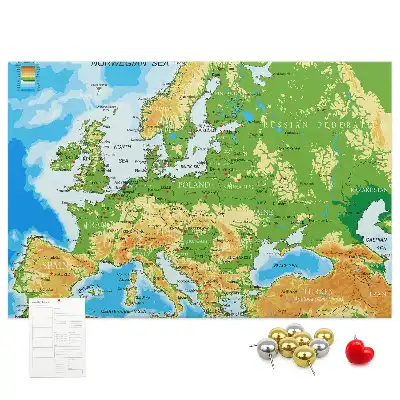 Tableau en liège déco Géographie Carte du Monde