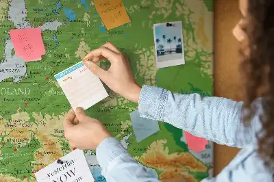 Tableau en liège déco Géographie Carte du Monde