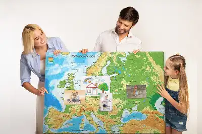 Tableau en liège déco Géographie Carte du Monde