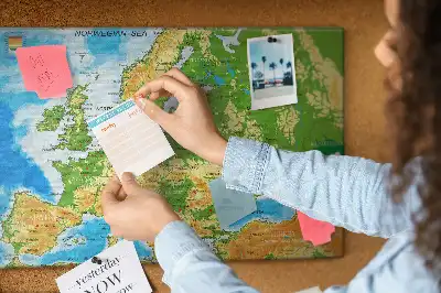 Tableau en liège déco Géographie Carte du Monde