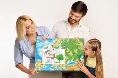 Tableau en liège déco Géographie Carte du Monde
