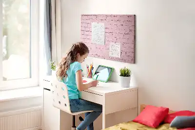 Tableau en liège déco Briques mur