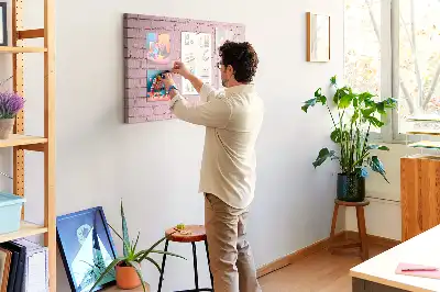 Tableau en liège déco Briques mur