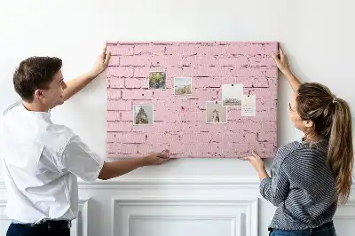 Tableau en liège déco Briques mur