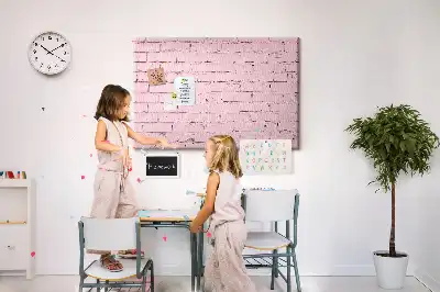 Tableau en liège déco Briques mur