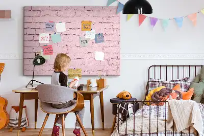 Tableau en liège déco Briques mur