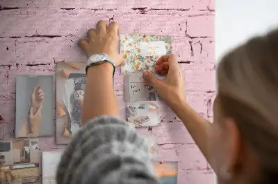 Tableau en liège déco Briques mur
