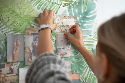 Tableau en liège déco Feuilles des tropiques composition végétale