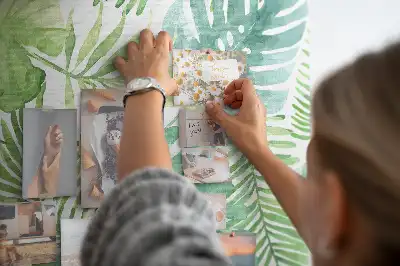 Tableau en liège déco Feuilles des tropiques composition végétale