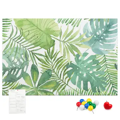 Tableau en liège déco Feuilles des tropiques composition végétale
