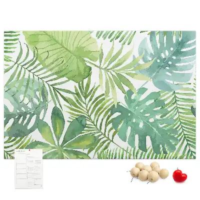 Tableau en liège déco Feuilles des tropiques composition végétale