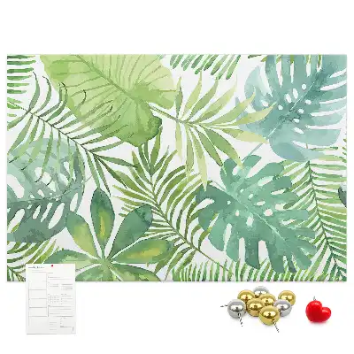 Tableau en liège déco Feuilles des tropiques composition végétale