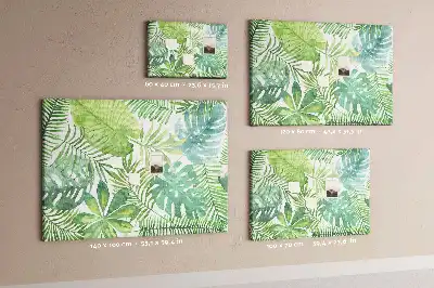 Tableau en liège déco Feuilles des tropiques composition végétale