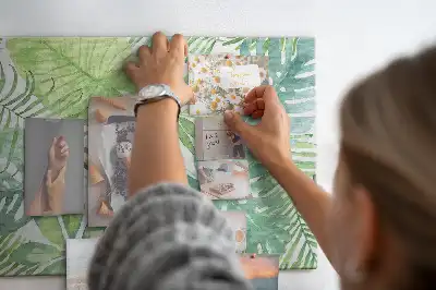 Tableau en liège déco Feuilles des tropiques composition végétale