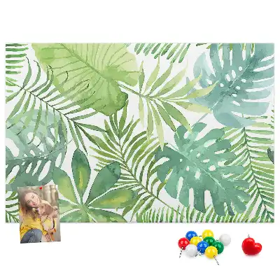 Tableau en liège déco Feuilles des tropiques composition végétale
