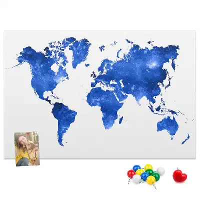 Tableau de liège Carte du monde cosmos