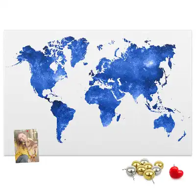 Tableau de liège Carte du monde cosmos
