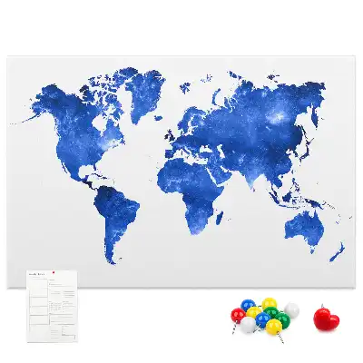 Tableau de liège Carte du monde cosmos