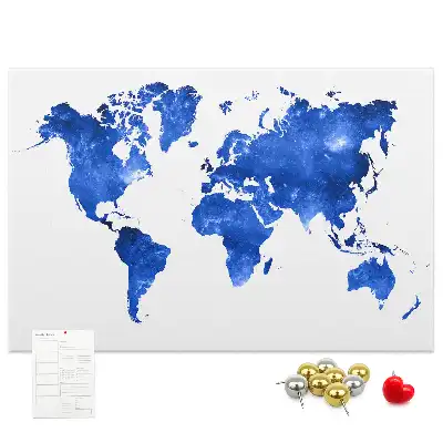 Tableau de liège Carte du monde cosmos