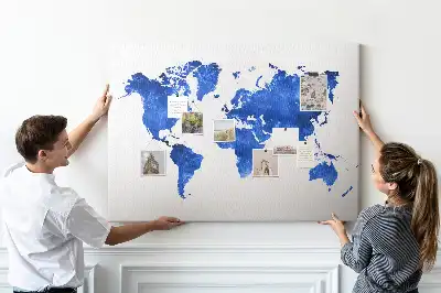 Tableau de liège Carte du monde cosmos