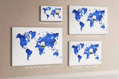 Tableau de liège Carte du monde cosmos
