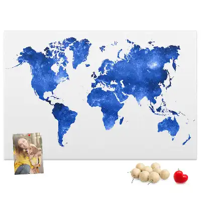 Tableau de liège Carte du monde cosmos