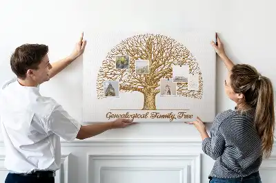 Tableau en liège déco Ancien arbre généalogique
