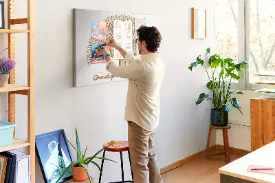 Tableau en liège déco Ancien arbre généalogique