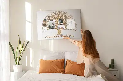 Tableau en liège déco Ancien arbre généalogique