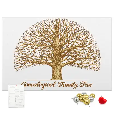 Tableau en liège déco Ancien arbre généalogique