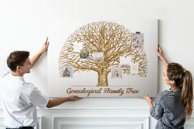 Tableau en liège déco Ancien arbre généalogique