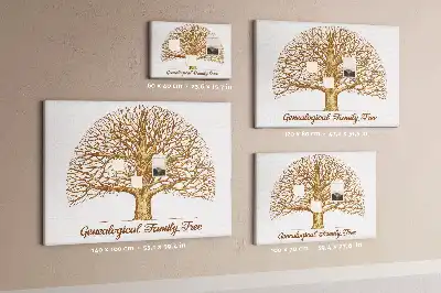 Tableau en liège déco Ancien arbre généalogique